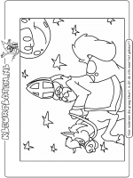 A coloring page of sinterklaas