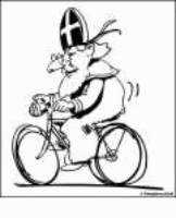 A coloring page of sinterklaas