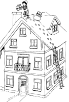 A coloring page of sinterklaas