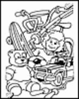 A coloring page of sinterklaas