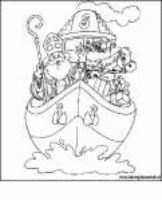 A coloring page of sinterklaas