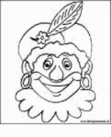 A coloring page of sinterklaas
