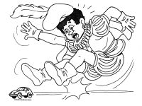 A coloring page of sinterklaas