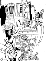 A coloring page of sinterklaas