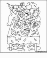A coloring page of sinterklaas