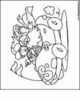 A coloring page of sinterklaas