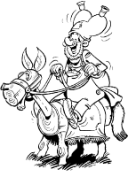 A coloring page of sinterklaas