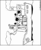 A coloring page of sinterklaas