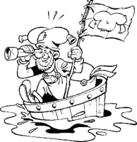 A coloring page of sinterklaas