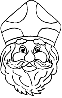 A coloring page of sinterklaas