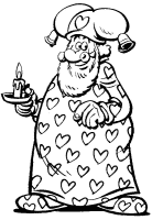 A coloring page of sinterklaas