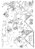 A coloring page of sinterklaas