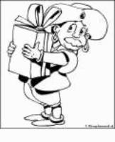 A coloring page of sinterklaas