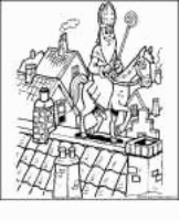 A coloring page of sinterklaas