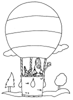 A coloring page of sinterklaas