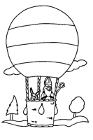 A coloring page of sinterklaas