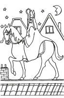 A coloring page of sinterklaas