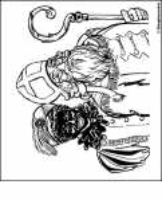 A coloring page of sinterklaas