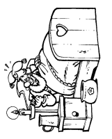 A coloring page of sinterklaas