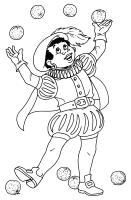 A coloring page of sinterklaas