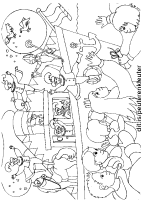 A coloring page of sinterklaas