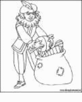 A coloring page of sinterklaas
