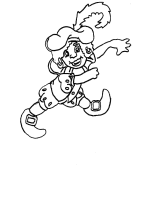 A coloring page of sinterklaas