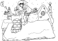 A coloring page of sinterklaas