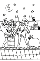 A coloring page of sinterklaas