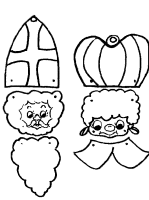 A coloring page of sinterklaas