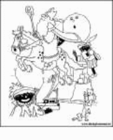 A coloring page of sinterklaas
