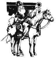 A coloring page of sinterklaas