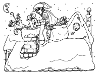 A coloring page of sinterklaas
