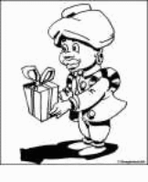 A coloring page of sinterklaas