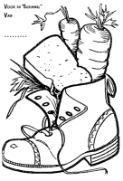 A coloring page of sinterklaas