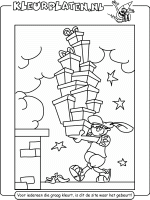 A coloring page of sinterklaas