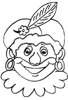 A coloring page of sinterklaas
