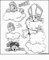 A coloring page of sinterklaas