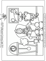 A coloring page of sinterklaas