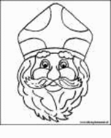 A coloring page of sinterklaas