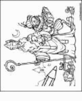 A coloring page of sinterklaas