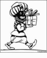 A coloring page of sinterklaas
