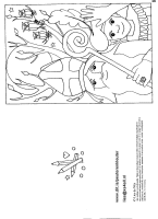 A coloring page of sinterklaas