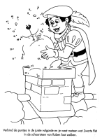 A coloring page of sinterklaas