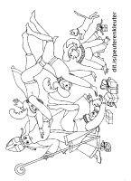 A coloring page of sinterklaas