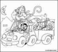 A coloring page of sinterklaas