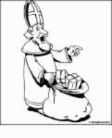 A coloring page of sinterklaas