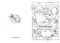 A coloring page of sinterklaas
