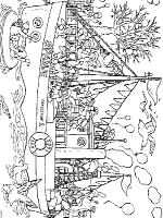 A coloring page of sinterklaas
