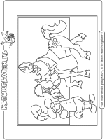 A coloring page of sinterklaas